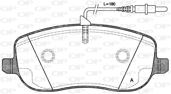 OPEN PARTS Комплект тормозных колодок, дисковый тормоз BPA0879.12